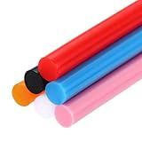 sourcing map Heißklebesticks in voller Größe für Heißklebepistole, 10,2 x 0,7 cm, 7 x 100 mm, 6 Farben: Schwarz, Weiß, Hellrot, Himmelblau, Orange, Rosa, 6 Stück