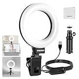 NEEWER Basics 5' Ringlicht mit Mini Stativ Ständer für Tisch Videokonferenz Licht, Clip on Streaming Set für Monitor Webcam Laptop Computer Make up Selfies Videoaufnahmen, Reinigungstuch, BR60