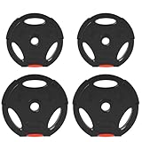 SPORTNOW 4er-Set Hantelgewichte, 2 x 5 kg/10kg Gewichte, Hantelscheiben-Set, Gewichtsscheiben für 2,5 cm Hantelstange, Ø 30 mm Bohrung, Schwarz