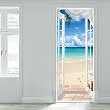 MUYIRTED 3d Türtapete Selbstklebend 30.3'x78.7' Landschaft Türposter Fototapete, Schlafzimmer Wohnzimmertür Aufzug Tür Aufkleber (A-02)