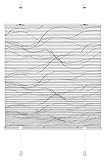 GARDINIA EASYFIX Katy Wave Plissee ohne Bohren, Zum Klemmen, Blickdichtes Falt-Rollo, Inkl. aller Montage-Teile, 2 Bedienschienen, Weiß, 50 x 130 cm