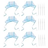ADOCARN Haarfärbenadel Spezielle Haarfärbekappen Haarfärbebereiche Streifende Kappe Haarfärbekappe Und Nadelset Haarkappen Haarfärbemittel-set Frostkappen Zum Hervorheben Von Haaren Blue