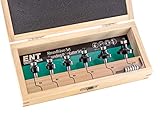 ENT 09001 6-tlg. HW Abrundfräser + Viertelstabfräser Kombi-Set mit Kugellager für R 2-3 - 4-6 - 8-10 mm - Schaft Ø 8 mm