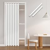 Jilron Türvorhang Ohne Bohren: Einfache Montage Mit Teleskopstange & Magnetischem Verschluss – Schutz Der Privatsphäre Im Raum (Weiß-H201 x B130 cm)