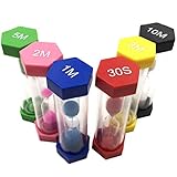 Sanduhr-Timer-Set, 6 Farben, 3, 5, 10 Minuten, 30 Sekunden, Uhr, Zuhause, Matcha, Küchentimer, Kinder-Stoppuhr, Clipso-Timer, Küchentimer