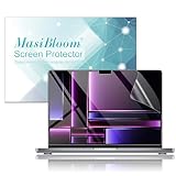2 Stück Displayschutzfolie für MacBook Pro 16 Zoll mit M2 M1 Max/Pro Chip (A2780 A2485) veröffentlicht im Jahr 2023 2021 und Touch ID, kratzfeste Schutzfolie