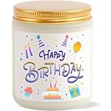 Happy Birthday Duftkerzen Geburtstagsgeschenk für Frauen, Duftkerze Geschenke für Frauen, Kerzen Geschenk für Freundin, Geschenkideen für Schwester, Kollegen, Mama, Oma, Beste Freundin