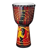 BMOZRM Djembe Trommel Bongo Drum Handtrommeln Afrikanische Trommel Schlaginstrument Klassisch Mahagoni Ziegenfell Buschtrommel Für Erwachsene Und Anfänger(Large 10)