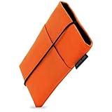 Adore June Handytasche Bene kompatibel mit 6-6,3 Zoll Smartphones (wie iPhone 16e, iPhone 16 Pro, iPhone 16, iPhone 15 Pro, Galaxy S25, Galaxy S24, Pixel 8), Gummi-Verschluss, Farbe Orange