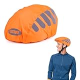 Fahrradhelm Regenschutz, Winddichter Helmüberzug Universal Reflektierende Staubdicht Helm Überzug für Alle Helme