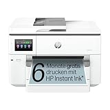 HP OfficeJet Pro 9730e A3-Multifunktionsdrucker, Drucken, Scannen und Kopieren bis A3, 6 Monate gratis drucken mit HP Instant Ink inklusive, HP+, Fax, WLAN, LAN, Duplex, Airprint, Grau-Weiß