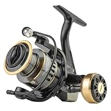 MUSISALY Angelrolle aus Metall Meeresrolle für Spinnruten und Wurfruten Stabile Langlebige Angelrolle mit Eva Griff Angelzubehör für Sport und Freizeitangeln