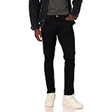 Amazon Essentials Herren Stretchjeans, Skinny-Passform - Auslauffarben, Schwarz, 38W / 32L