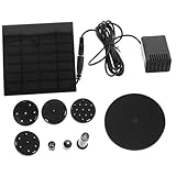 BESPORTBLE Solar Teichbrunnen solarspringbrunnenpumpe solar Powered Fountain Pump pumpe für gartenbrunnen Solarbetriebener Wasserbrunnen Brunnenpumpe für Aquarien Solar- Solarteichpumpe Black