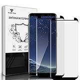 Schutzfolie für Panzerglas 2 Stück für Samsung Galaxy S8, 9H Härte Anti-Kratzen Panzer Schutz Glas, 3D-Volle Bedeckung Keine Blasen Folie, HD Klar Panzerfolie Displayschutz Schutzglas für Samsung S8