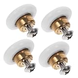 Kisangel 4 Stück Teiliges Duschtürrollen mit Nylonlager Geräuschlose Duschschiebetür Rundnut Ersatzteile für Badezimmer glas schiebetüren Schützende Leise Laufrollen für Türschienen