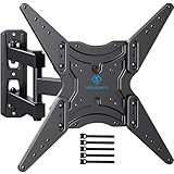 PERLESMITH TV Wandhalterung Schwenkbar Neigbar, Wandhalterung Fernseher für 26-60 Zoll Flach & Curved Fernseher oder Monitor bis zu 35kg, TV Halterung max.VESA 400x400mm