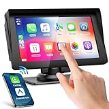 Volam Wireless Carplay Android Auto Display mit 7 Zoll Touchscreen, Car Play Bildschirm mit GPS-Navigation, Sprachassistent, Mirror Link, Bluetooth 5.0, AUX, FM