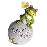 Abaodam Frosch Garten Ornament Realistische Frosch Statue für Garten Terrasse Wetterfestes Design Dekorative Gartendekoration für Kreative Frühlingsgestaltung