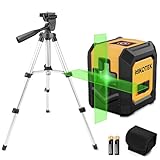 Kreuzlinienlaser, NIKOTEK Laser Wasserwaage (Vertikale/Horizontale Laser, Arbeitsbereich: 15 m, IP54, 2 x AA Batteriem, Schutztasche), Für Baustellen/Inneneinrichtung/DIY (Grün GT)