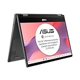 ASUS Chromebook Flip CM1 Laptop | 14' Ful-HD 16:9 IPS Touch Display | MediaTek Kompanio 510 | 8 GB RAM | 128 GB eMMC | ARM G52 MC2 | ChromeOS | QWERTZ Tastatur | Gravity Grey