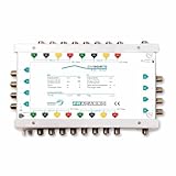 FRACARRO SWI908TS Kaskadier-Multischalter, 9 Eingänge, 8 abgeleitete Ausgänge, Dip Switch für aktive/passive TV-Verstärkung, Satellitenband bis 2300 MHz, LED DiSEqC, Rückk, kompaktes Design