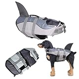 Schwimmweste für Hund Rettungsweste Pet Hundeschwimmweste mit Griff Größenverstellbar Badeanzug Safe Life Jacket Rettungswesten Schutzkleidung Schwimmhilfe für Groß Mittel Kleine Hunde M