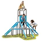 BIG Kraxxl The Giant Kletterturm - großes Klettergerüst Outdoor für Kinder von 3-7 Jahre (bis max. 100 kg) - Kletterpyramide auf 4 Etagen mit Basketball-Ring, 185 x 230 x 185 cm