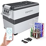 EUHOMY 12V Kompressor Kühlbox 45L, Kühlbox Auto Kompressor mit APP Gesteuert, 12V/240V Kühlschrank -20 ℃ bis 20 ℃, tragbarer Kühlschrank für Camping, Reisen, Lastkraftwagen