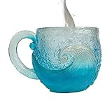 Seekaffeetasse, 340 ml, Teeglas am Strand, langlebiges Keramikgetränk, stilvolle Getränkebecher mit Ozean-Muster, für Reisen am Arbeitsplatz, Bar Kitchen Home