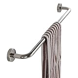 LYLXSF Badezimmerhandtuch, an der Wand montierter Handtuchhalter, Einzelstange, Edelstahl-Handtuchhalter, Badetuchhalter, 9 Größen, 40 cm–120 cm, optional (Größe: 70 cm)