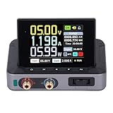 Cryfokt Programmierbares DC-Netzteil, Variabel, Einstellbare Umschaltung, 0–30 V, 0–5 A, 0–150 W Ausgang mit 2,8-Zoll-HD-IPS-Bildschirm, PD-QC-DC-Eingang, Mehrfache Sicherheit für