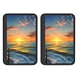 FHEBNDS Sunset Sea Auto-Sicherheitsgurt-Bezug, 2 Stück, universal, weich und bequem, Auto-Sicherheitsgurtpolster, Rucksack, Schulterpolster, Nackenkissen, Protektoren, Gurtpolster für