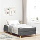 Boxspringbett Taupe, Braun 100 x 200 cm Stoff, Ingenieurholz, Bett mit matratze Polsterbett für Gästezimmer Gästehaus Hotel Schlafzimmer