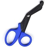 Phefop Bandage Schere Edelstahl und PP Tragbare Mehrzweckschere, die für Home Not Emer Frequenz Erster Hilfe Bestrebt Sind (BLUE)