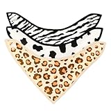 Outanaya 3 Stück Baumwolle Bandana Lätzchen Verstellbares Speicheltuch für Neugeborene Atmungsaktives Dreieckslätzchen für Jungen und Mädchen