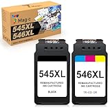 7Magic PG-545XL CL-546XL Ersatz für Canon Druckerpatronen 545 546 XL Multipack Kompatible für Canon für Pixma TS3450 TS3451 TS3350 TS3351 TS3150 TR4550 TR4650 MG3050 MX495 MG2550s (Schwarz, Farbe)