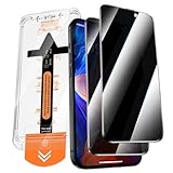 QUESPLE 2 Stück Panzerglas Sichtschutz für iPhone 16 Plus, [Auto-Installation] Anti-Spähen Full Screen Privatsphäre Schutzfolie, Frei von Kratzern, 9H Härte Gehärtetem Glas Displayschutzfolie