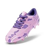 DREAM PAIRS Fußballschuhe Leichtathletikschuhe Kinder Jungen Mädchen verschleißfeste atmungsaktive Sportschuhe Leichtathletik Sport Laufschuhe Langen Spikes,Size 28.5,Pink/Lila,SDSO2301K