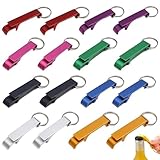 banjiabb 16 Stück Flaschenöffner Schlüsselanhänger, Aluminium Bierflaschenöffner, 8 Leuchtende Farben Oder Für Den Eigengebrauch
