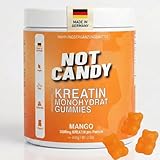 Not Candy Kreatin Gummibärchen | 3000 mg Kreatin Monohydrat pro Tagesportion | Vegan & Halal | Fruchtige Gummies – Made in Germany & laborgeprüft | 90 Stück | Creatine Premium Qualität