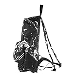 DEARMAMY 1Pc Satchel Marble Rucksack Nylon Reise Rucksack Black Spiral Rucksack