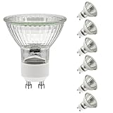 Jaenmsa GU10 35W Glühlampen, Halogen Leuchtmittel GU10 Dimmbar, Halogenlampen GU10 2700K Warmweiß, 230V Halogen 35W Glühbirne, Halogen Reflektor 50x53mm, Halogen Spot Deckenglühbirnen 420LM,6er Pack