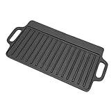Gusseisen -Teil, Verdickte Doppelseitige Grillplatte, Freundlich Zum Kochen (40x20CM) (46x23CM)