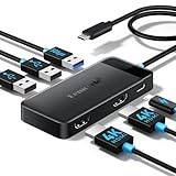 Docking Station USB C Hub Dual HDMI, 2024 Upgrade Lemorele USB C Dock 2*HDMI Adapter 4K, 3 USB 3.0/2.0, PD 100W für Windows, MacBook, Dell, HP, Surface