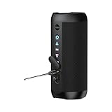 Bluetooth Lautsprecher mit Licht, 30W Musikbox Tragbarer Bluetooth Box mit IPX7 wasserdicht, Dualen Bass-Treibern, 30 Sth Akku, RGB Lichter, TWS Kopplung，AUX, TF Karte, Geeignet Outdoor/Party/Reisen