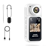 ComfyHarbor 4K Daumen-Action-Kamera, 2,7 K/1080P Mini-Kamera mit 1,44 Zoll IPS-Bildschirm und magnetischer Halterung, 128 GB erweiterbar, wasserdicht für Vlogging, Radfahren, Sport (65 x 25 x 25 mm