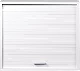 SIMMOB Küchenschrank Oberschrank Hängeschrank mit Rolladentür, Jalousienschrank, weiß, 60x25x53,6 cm BTH