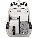 JIABAOZ Schulrucksack Jungen Teenager, 2025 Groß Rucksack Schule Gymnasium Oberstufe Schulranzen Wasserabweisend für 15.6' Laptop, Schultasche Casual 29L