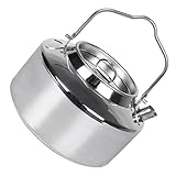 EXHUMKY Camping Teekessel Tragbarer Outdoor Kochtopf für Wasser Suppe und Nudelgerichte für Camping Angeln und Selbstfahrer mit Praktischem Ausgießer